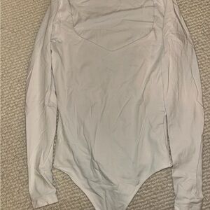 Abercrombie & Fitch White Long Sleeve Bodysuit